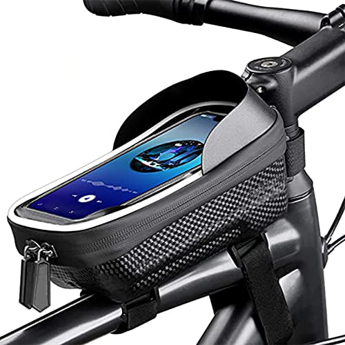 Cycling Bags Bicycle Frame Pannier Bike Tube Bag for Cell Phone 6.5" Waterproof 